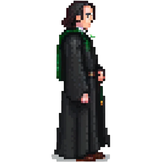 upset Professor Snape side profile with black robe emoji