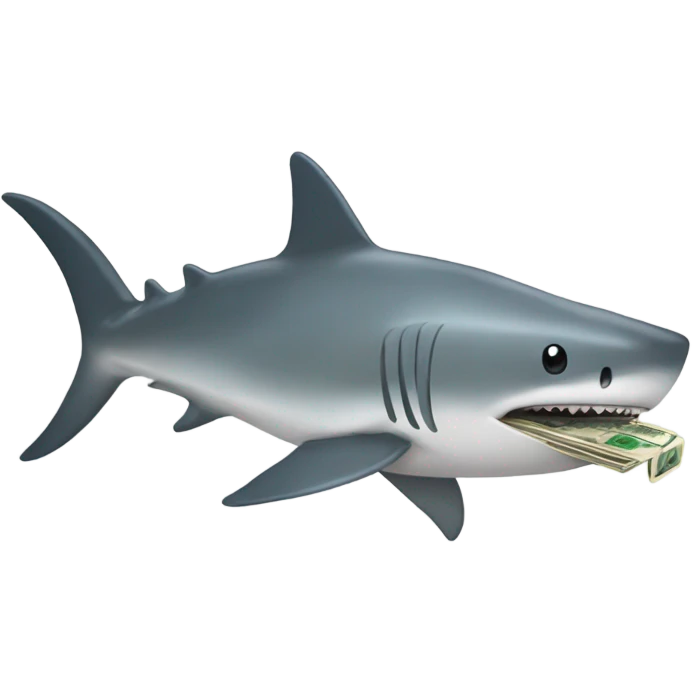 tiburon con dinero  emoji