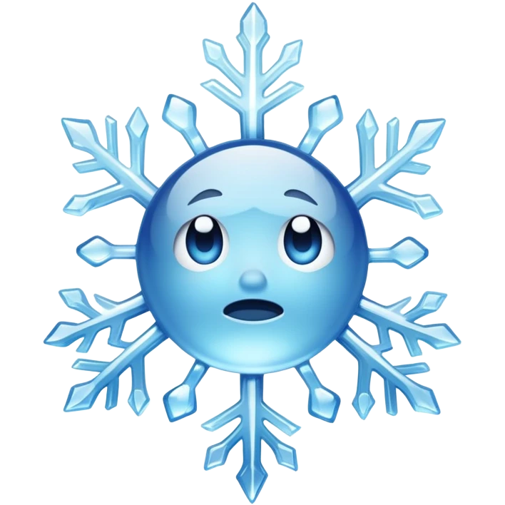 Crying snowflake emoji