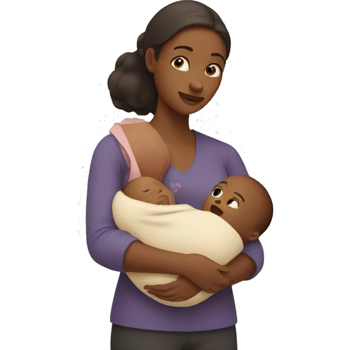 mother with baby in her arms emoji