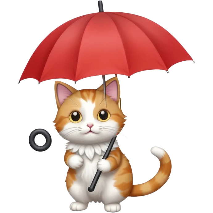 cat holding an umbrella emoji