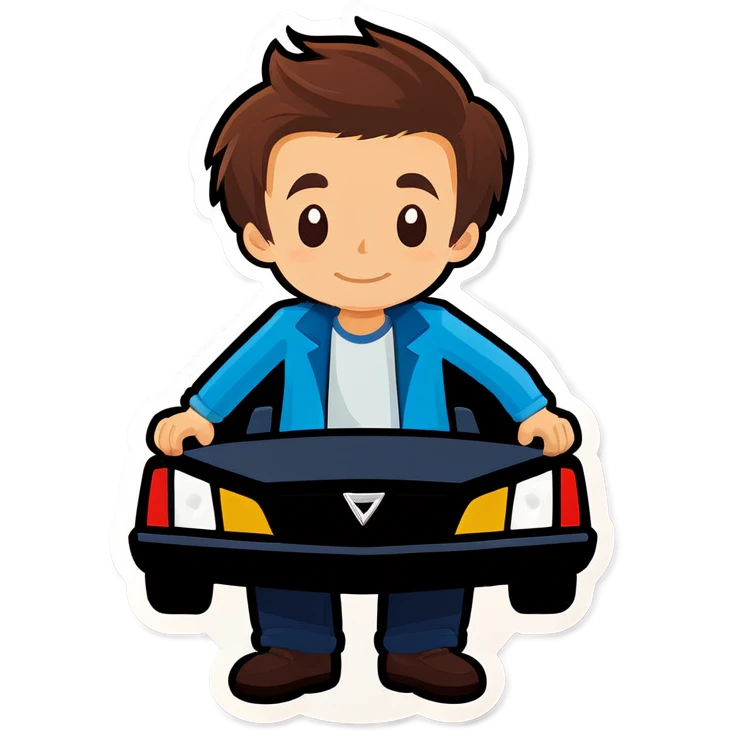 boys in a car interior emoji