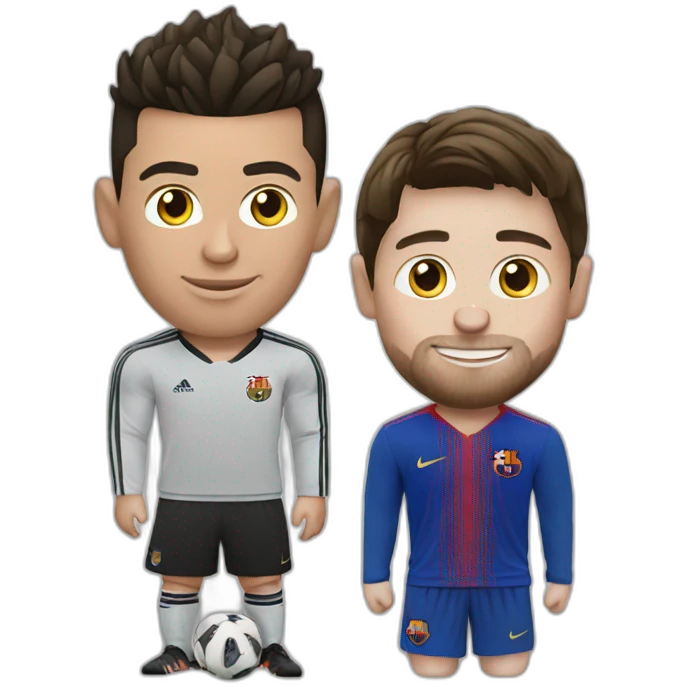 Cristiano Ronaldo with messi emoji