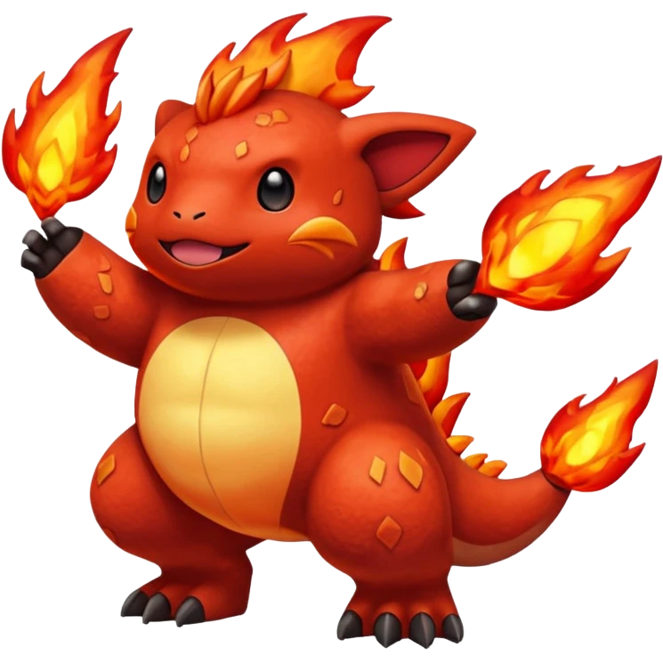 Coalossal-Pokémon, full body emoji