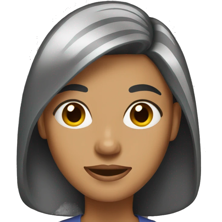 woman with shaving dark hair emoji