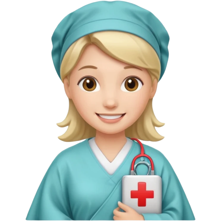 Nurse with blanket on hand emoji