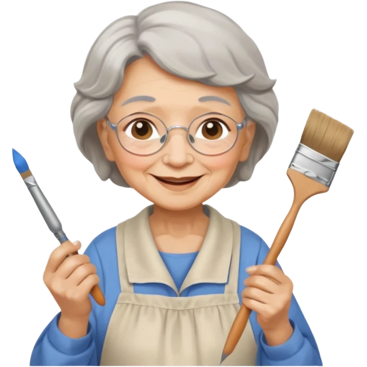 Grandma is painting 🖼️🎨👵🏻  emoji