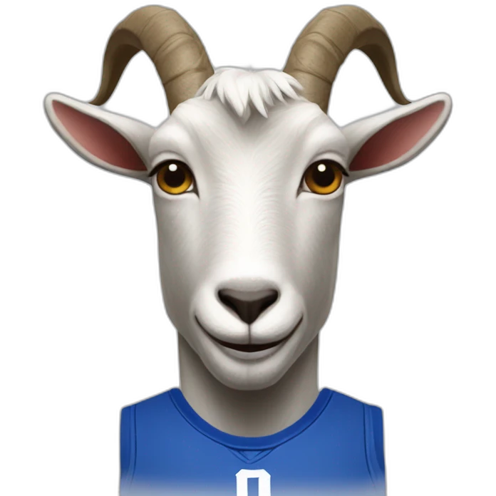 a goat with an nba triko  emoji