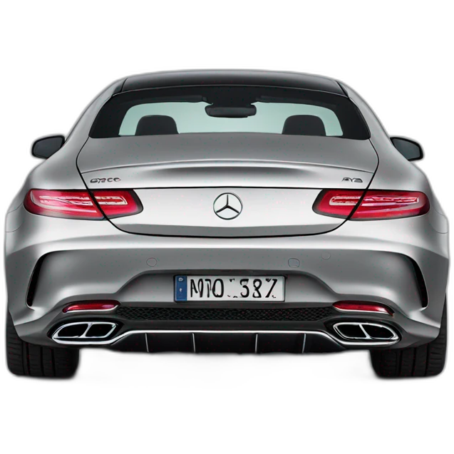 mercedes amg, rear view emoji
