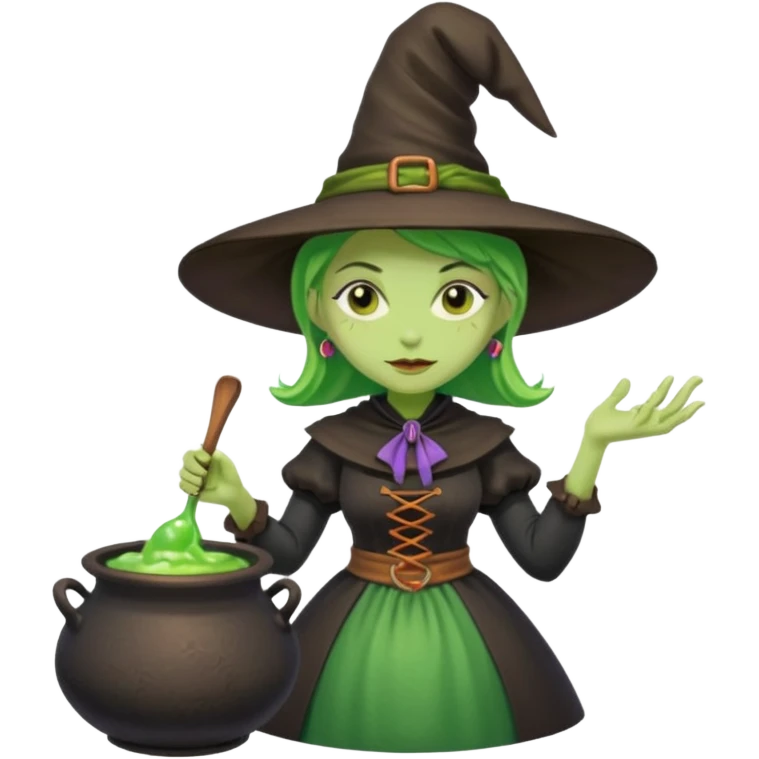 green witch cooking potion emoji