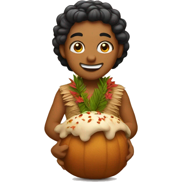 Hawaiian stands happy thanksgiving emoji