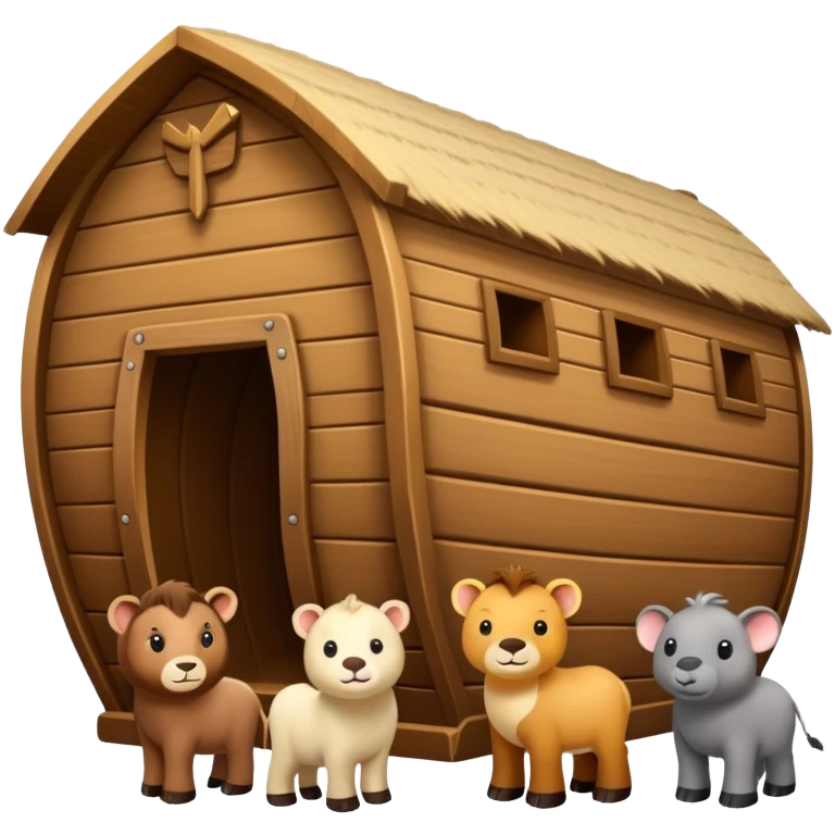Pairs of animals lined up to enter Noah's ark emoji
