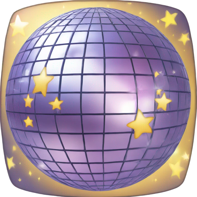 Disco ball with stars around it  emoji