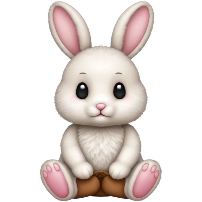 Cute bunny teddy emoji