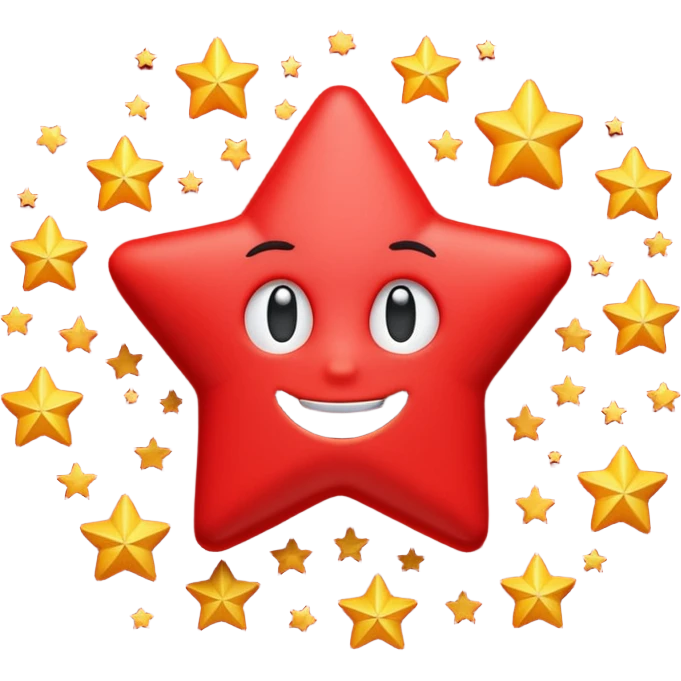 A 3D cartoon bright red “BONUS” text bursting out with stars, dynamic layout, Memoji-style. emoji