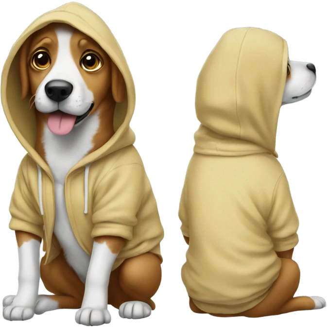 dog wearing a hoodie emoji