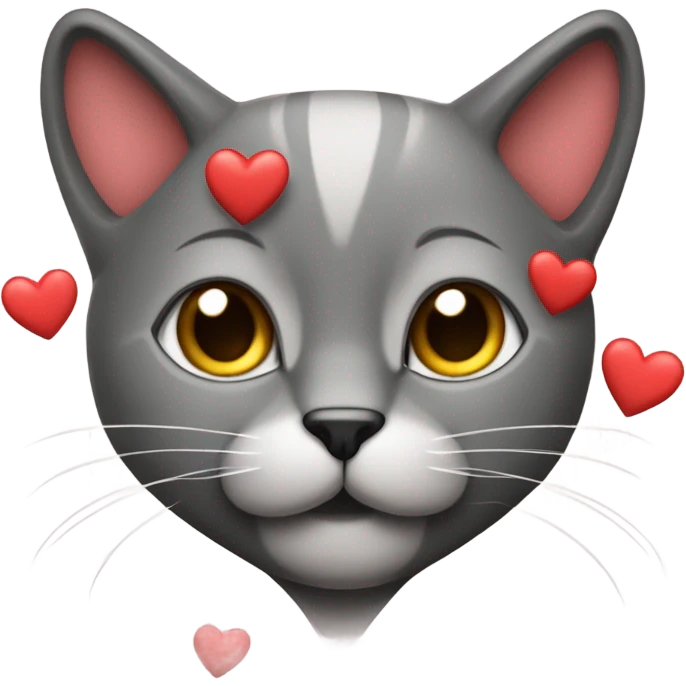 gato con corazones emoji