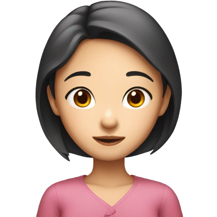 Asian girl with big ears  emoji