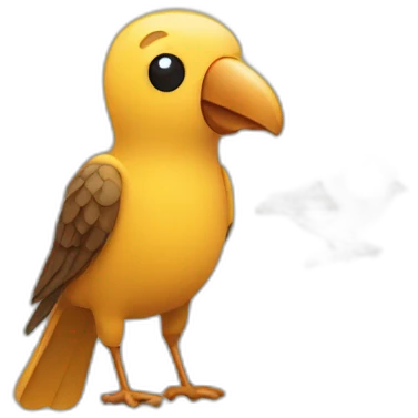 Holding a bird emoji