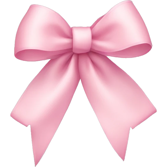 light pink ribbon bow emoji
