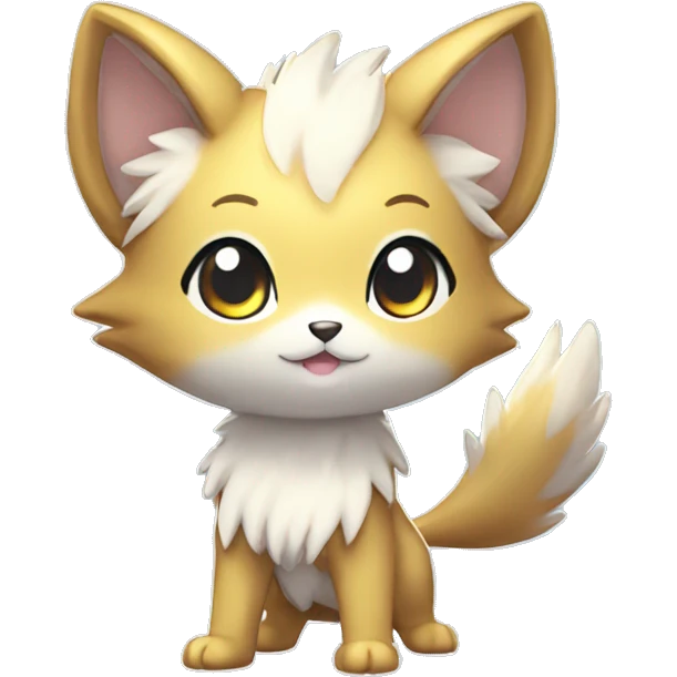  High quality detailed Cute Cool Kawaii stylish Pretty Chibi Fur-Sona Shiny Colorful Sparkly Fakemon Full Body emoji