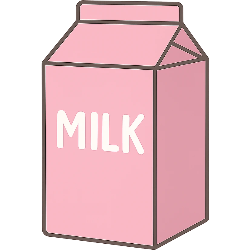 pink milk carton emoji