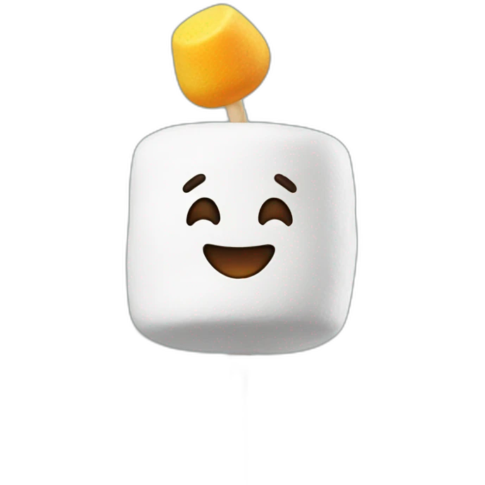 Marshmallow on a stick emoji