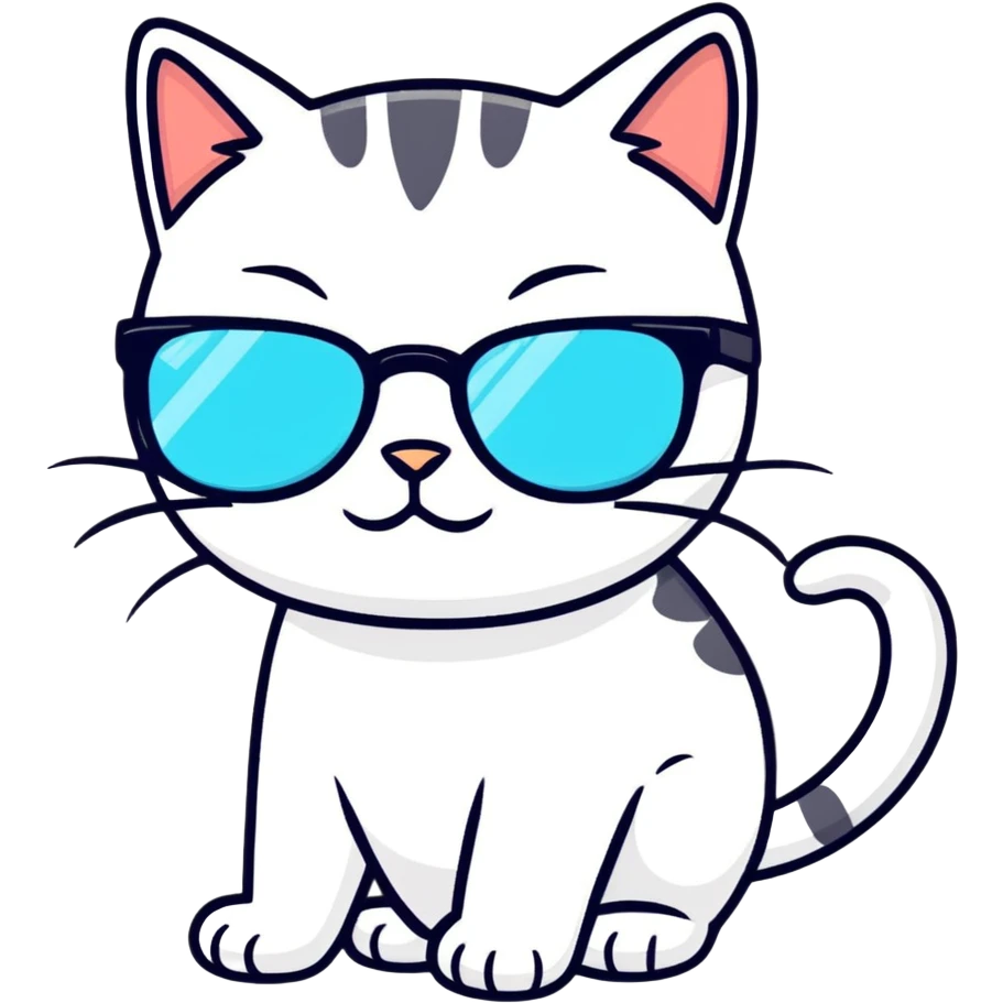 Cat with sunglasses emoji
