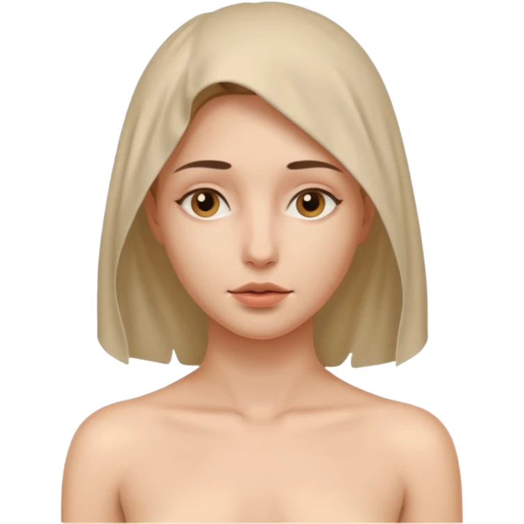 A naked women but her face is coverd emoji