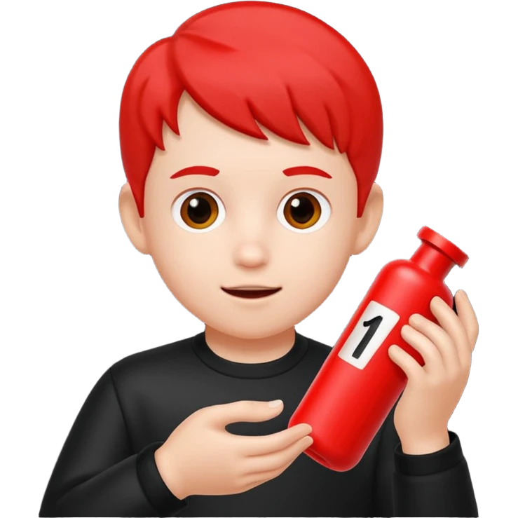 kid playing formula 1 toy emoji