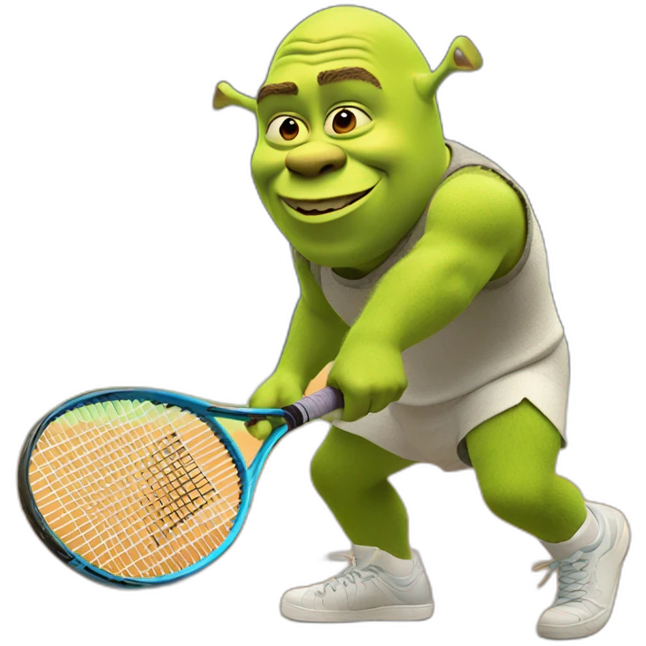 Shrek playing tennis  emoji