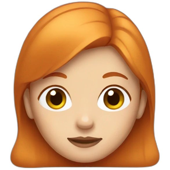 Girl with ginger hair emoji