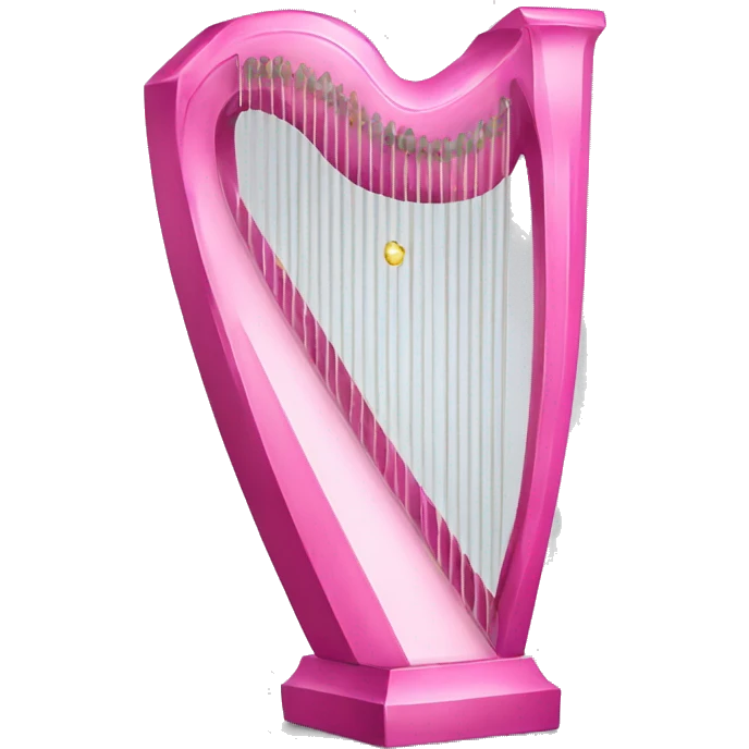 Pink crystal harp emoji