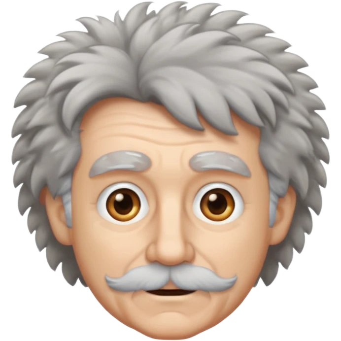 grandpa with furry hair emoji