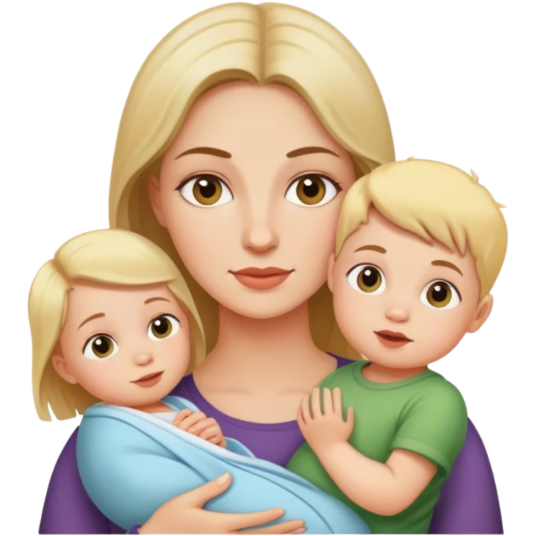 Witch with a kid an one Baby  emoji