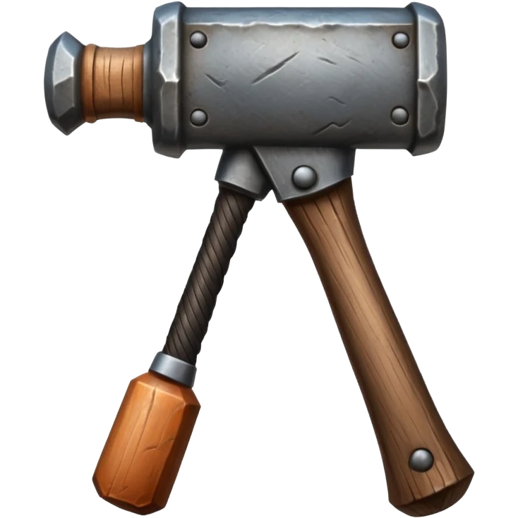 classic blacksmith realistic hammer weapon, suitable for an emoji emoji