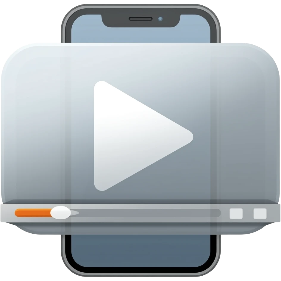 phone with video play button on it emoji