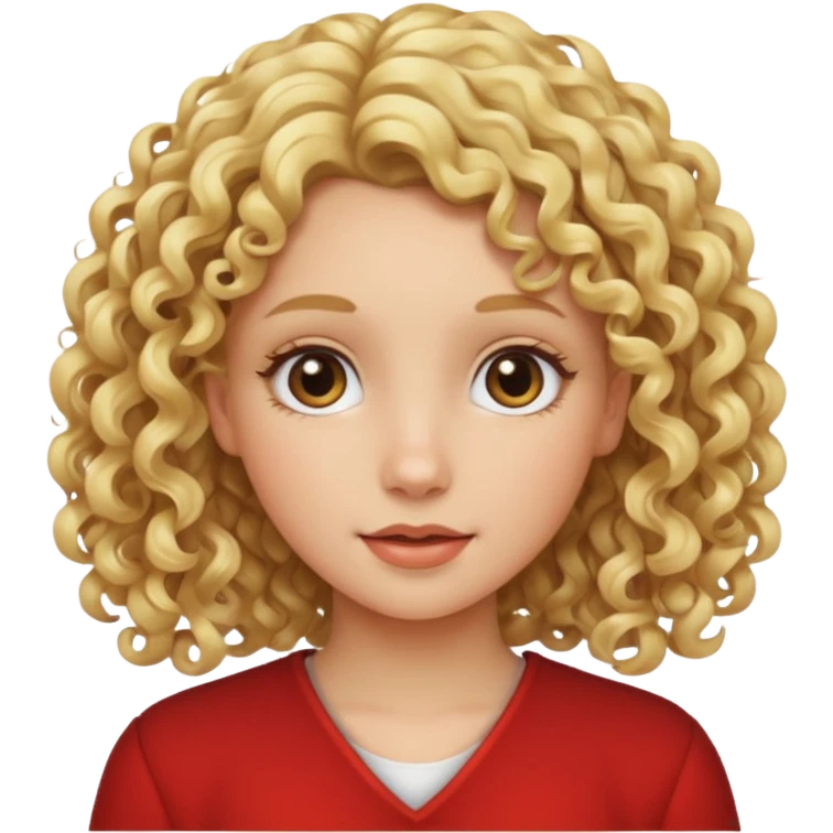 Blonde curly heir girl emoji