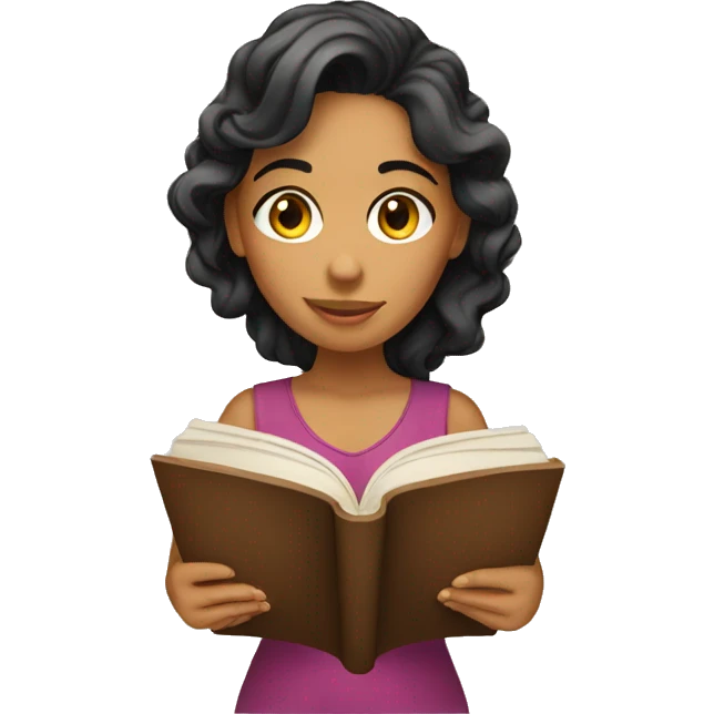 Latina Girl reading emoji