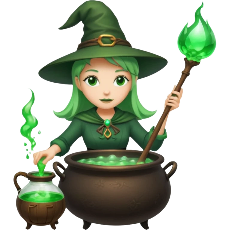 green witch cooking potion emoji