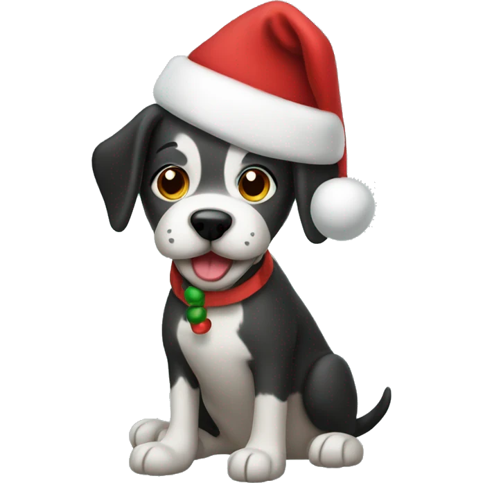 Christmas dog emoji