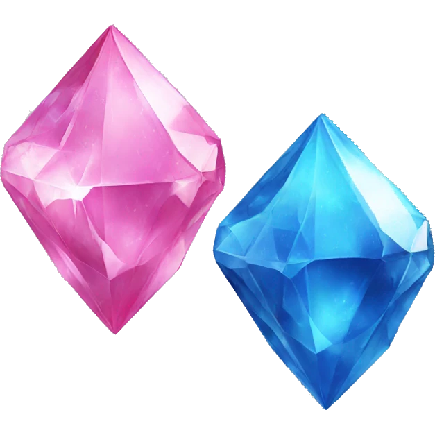 blue and pink crystal emoji