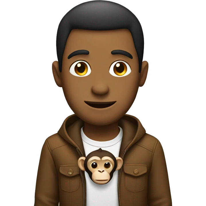 man with monkey emoji