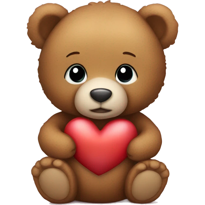 Teddy bear with heart  emoji