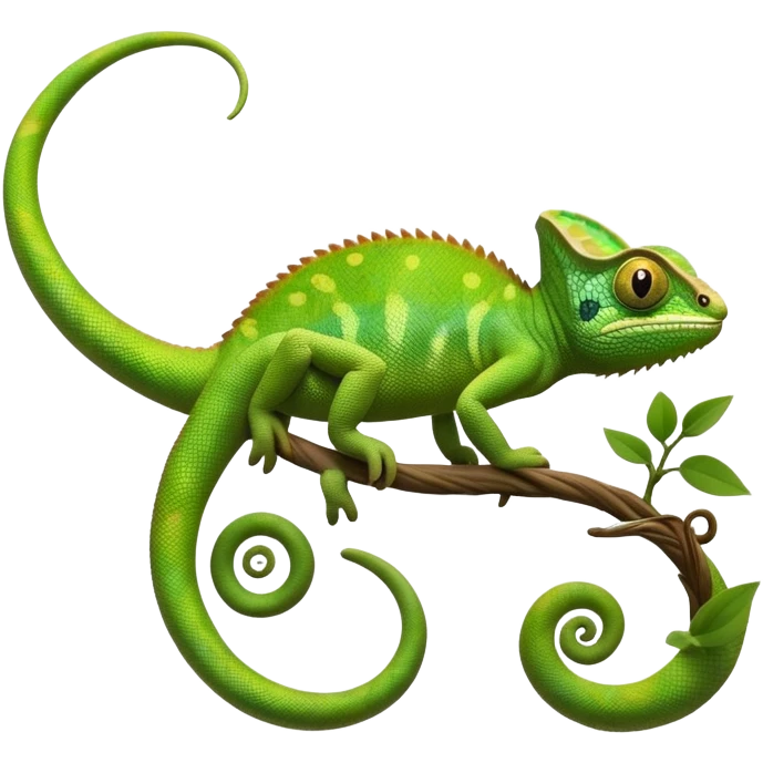 cinematic-chameleon-realistic-full-body-climbing-emoji,-slender-body-gripping-a-twisting-vine-with-prehensile-feet,-scaly-green-skin-shifting-shades-with-its-environment,-large-bulging-eyes-rotating-independently,-delicate-coiled-tail-curling-behind,-long-tongue-slightly-protruding-as-if-ready-to-strike,-simplified-yet-realistic-focused-features,-highly-detailed,-glowing-with-an-ethereal-forest-light emoji