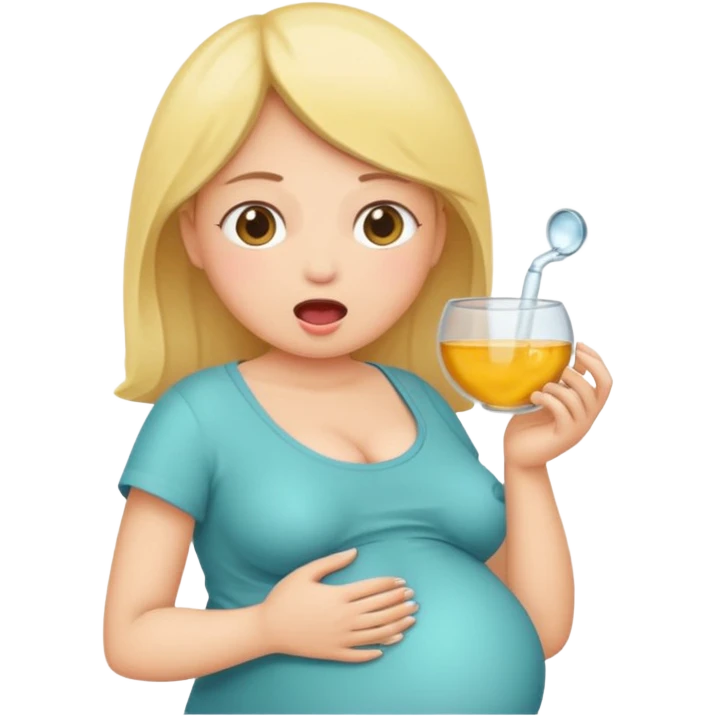Pregnant women swallowing people emoji