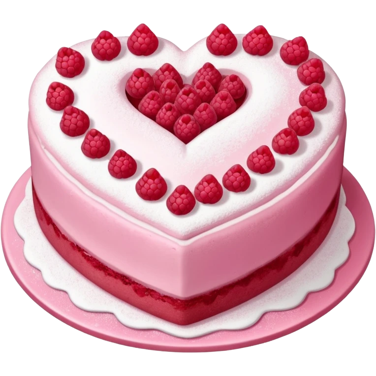 Heart rasberry cake emoji