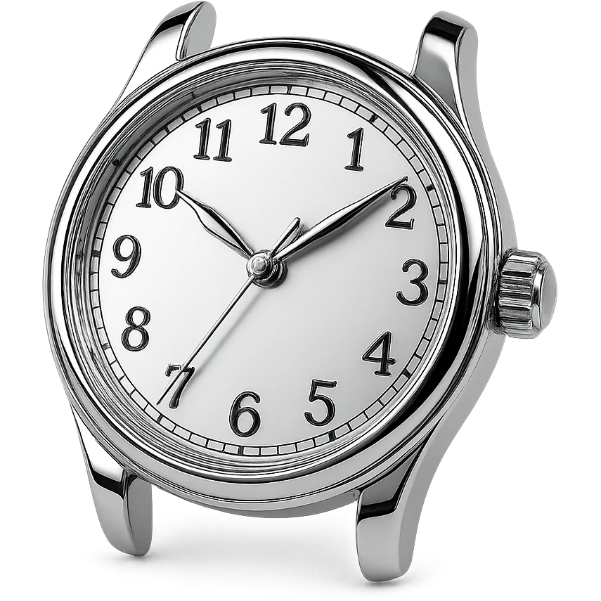 a watch with arabic dial numbers emoji