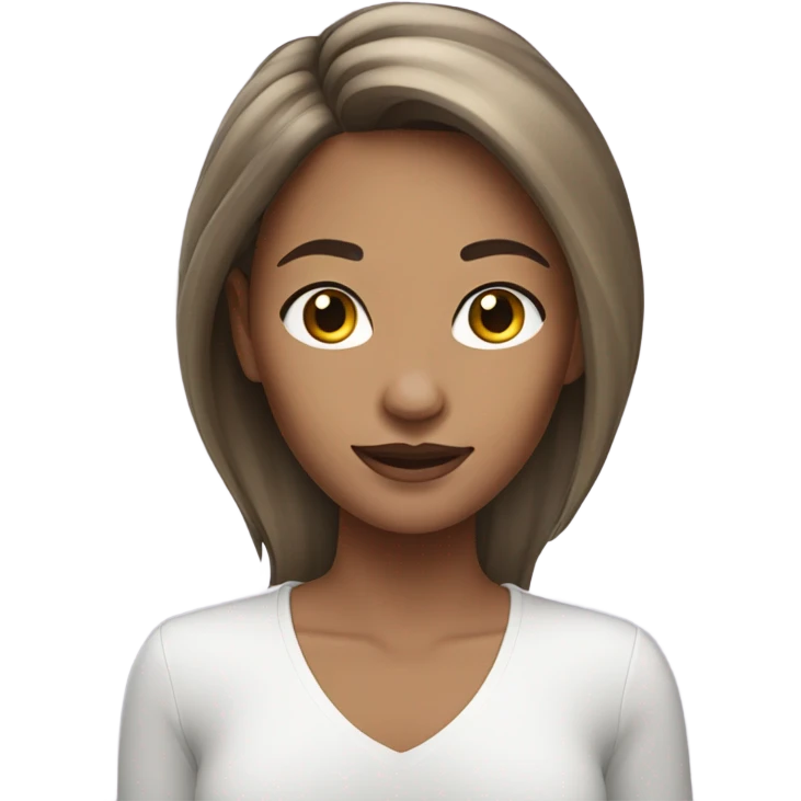 White brunette emoji
