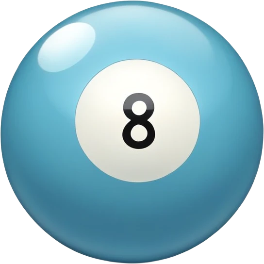 Light blue eight ball emoji emoji